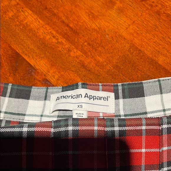 AMERICAN APPAREL XS Red and Black Skirt - Picture 2 of 5